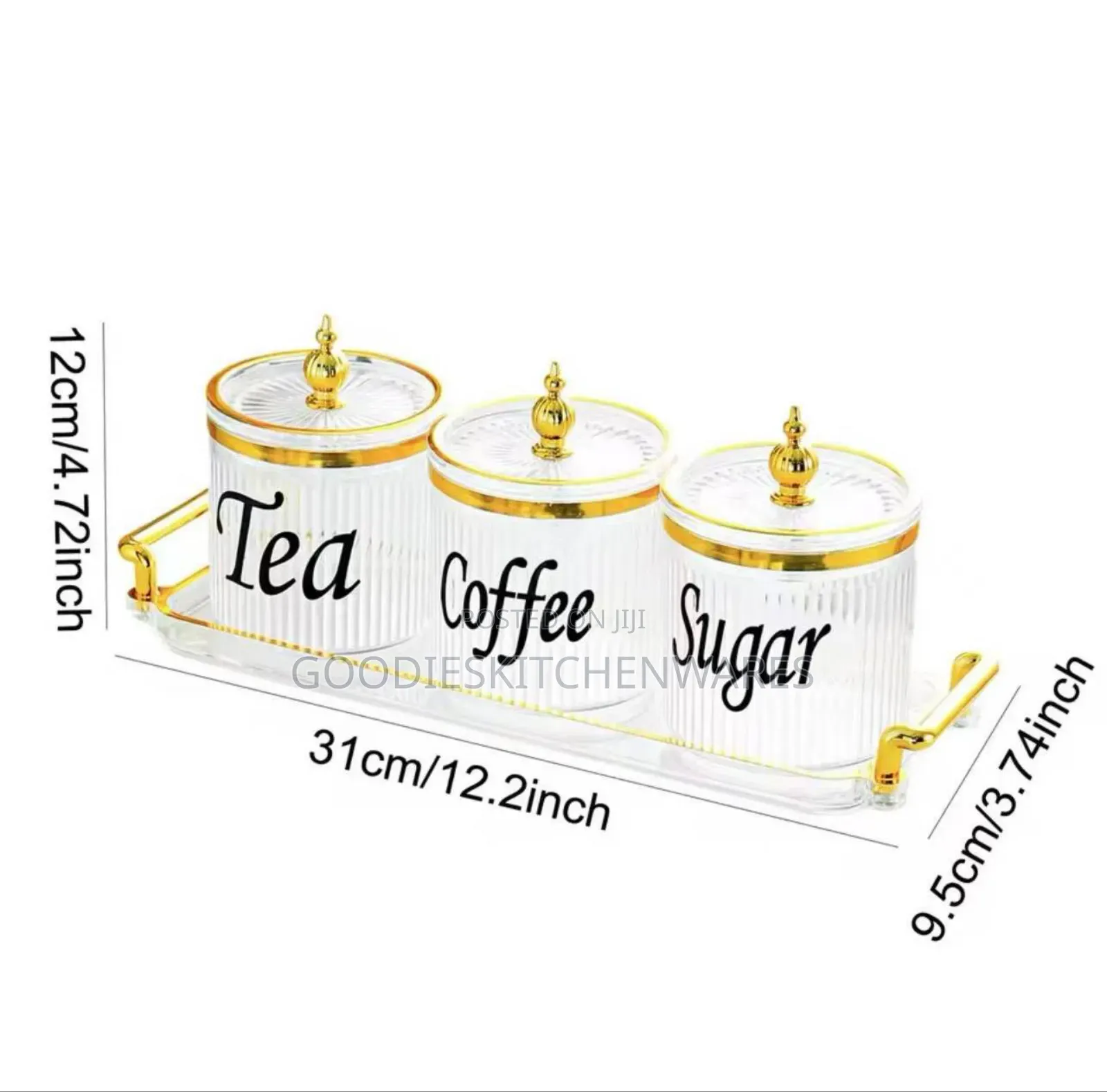 3 in 1 Acrylic Tea Set With Tray