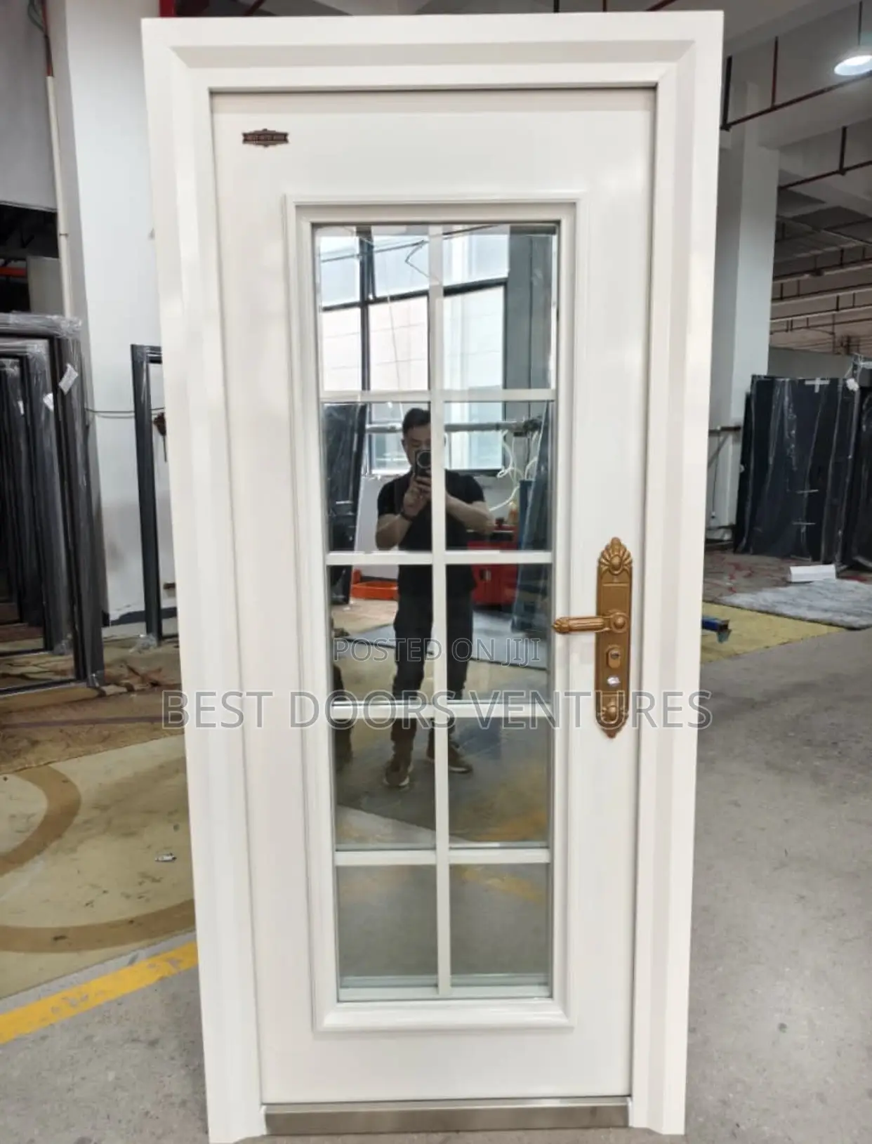 French Glass Door 3ft by 7ft White Color