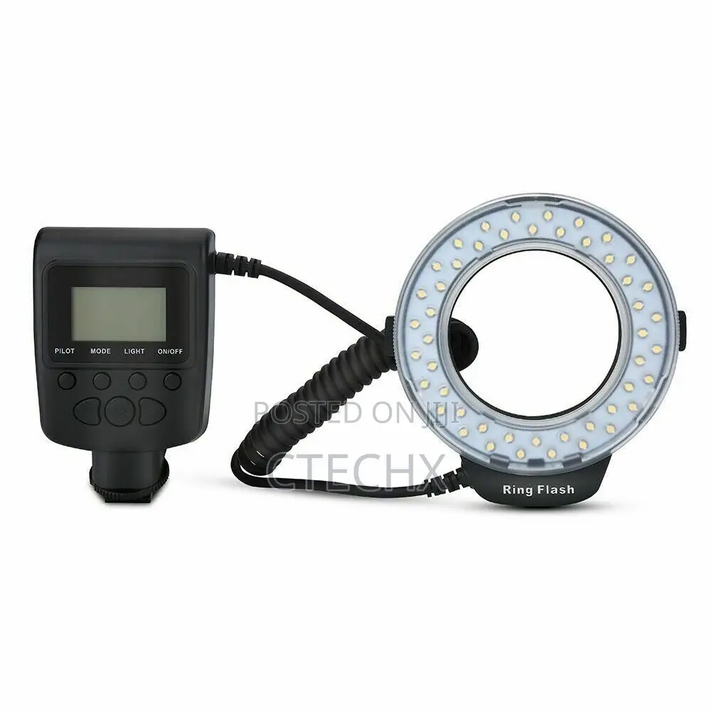 Macro Led Ring Flash Light With LCD Screen Display for Camer