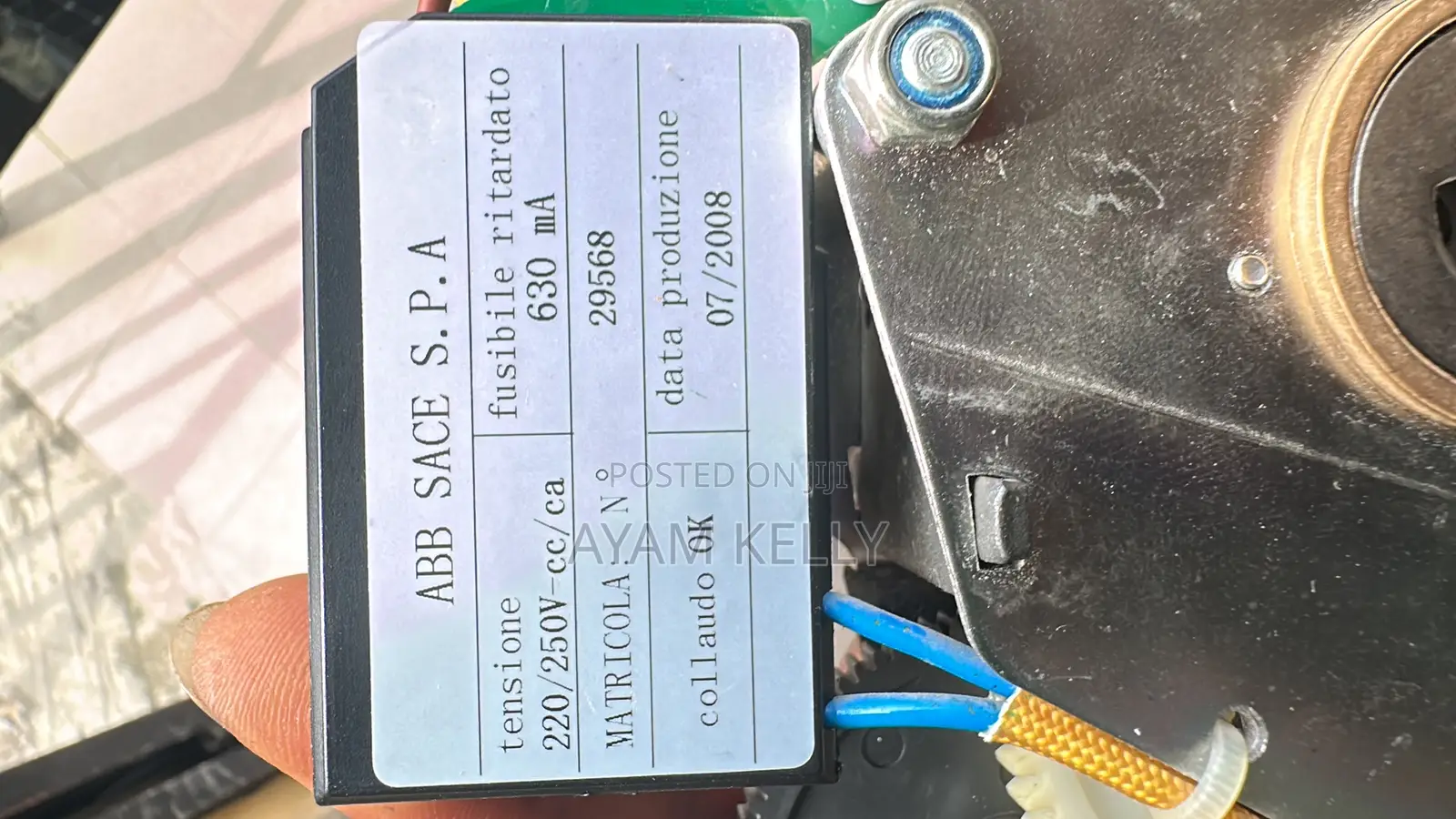 Abb Sace S.P.A Air Circuit Breaker Motor 220v