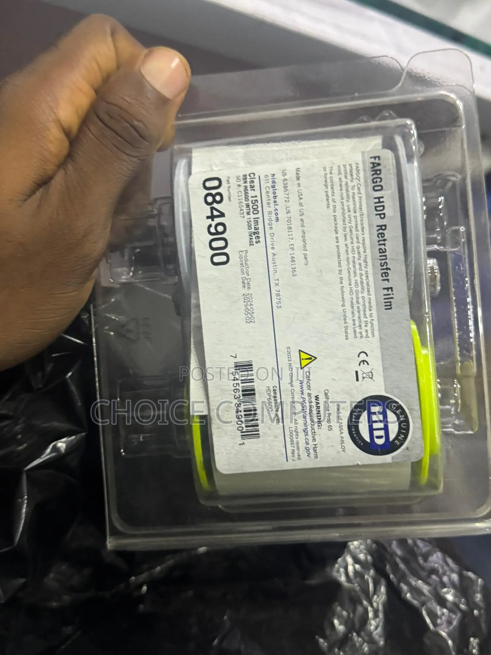 Card Imaging Transfer Film For Fargo Hdp 6600 Printer,