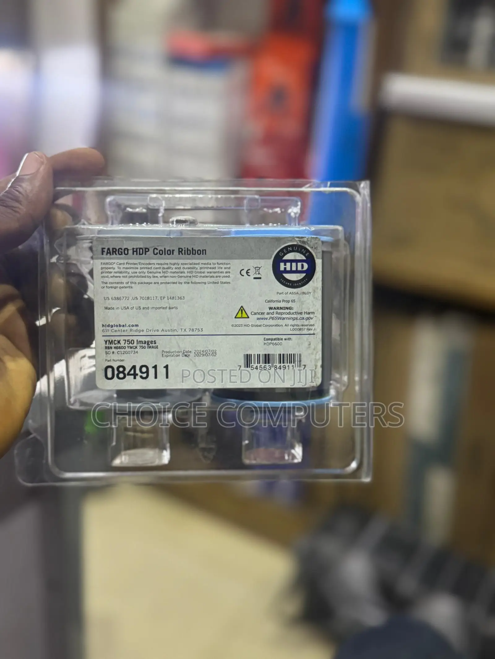 Genuine Fargo Ymck Color Ribbon For Fargo Hdp6600 Printer