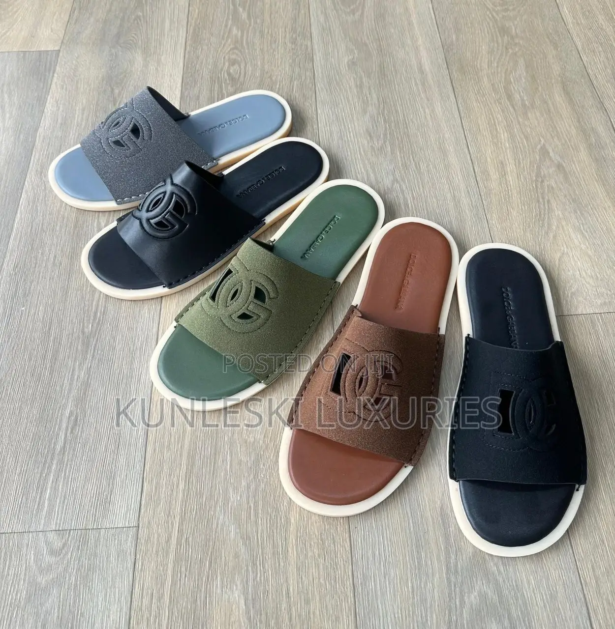 Original Dolce Gabbana Matured Suede / Leather Slippers