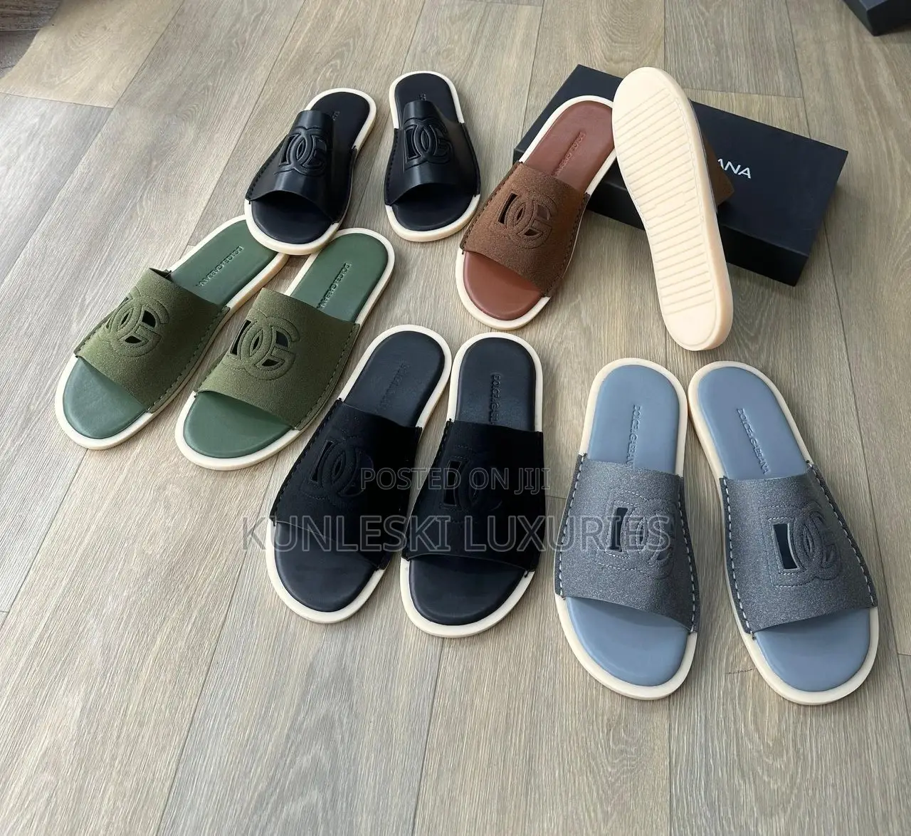 Original Dolce Gabbana Matured Suede / Leather Slippers