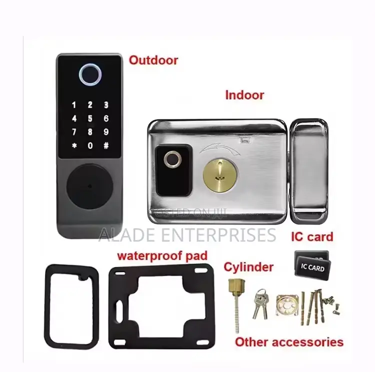 Ip65 Waterproof Smart Tuya Wifi Fingerprint Digital Rim Lock
