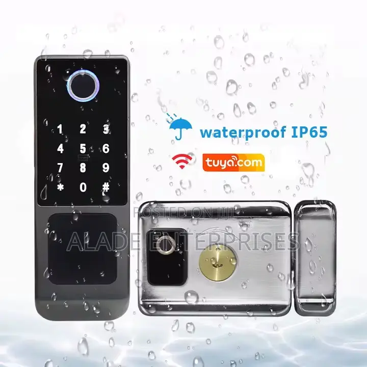 Ip65 Waterproof Smart Tuya Wifi Fingerprint Digital Rim Lock