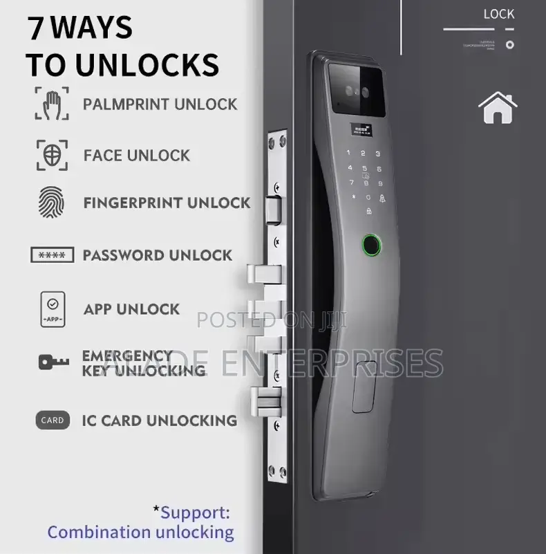 Palmprint Face Recognition Keyless Door Lock Palm Vein