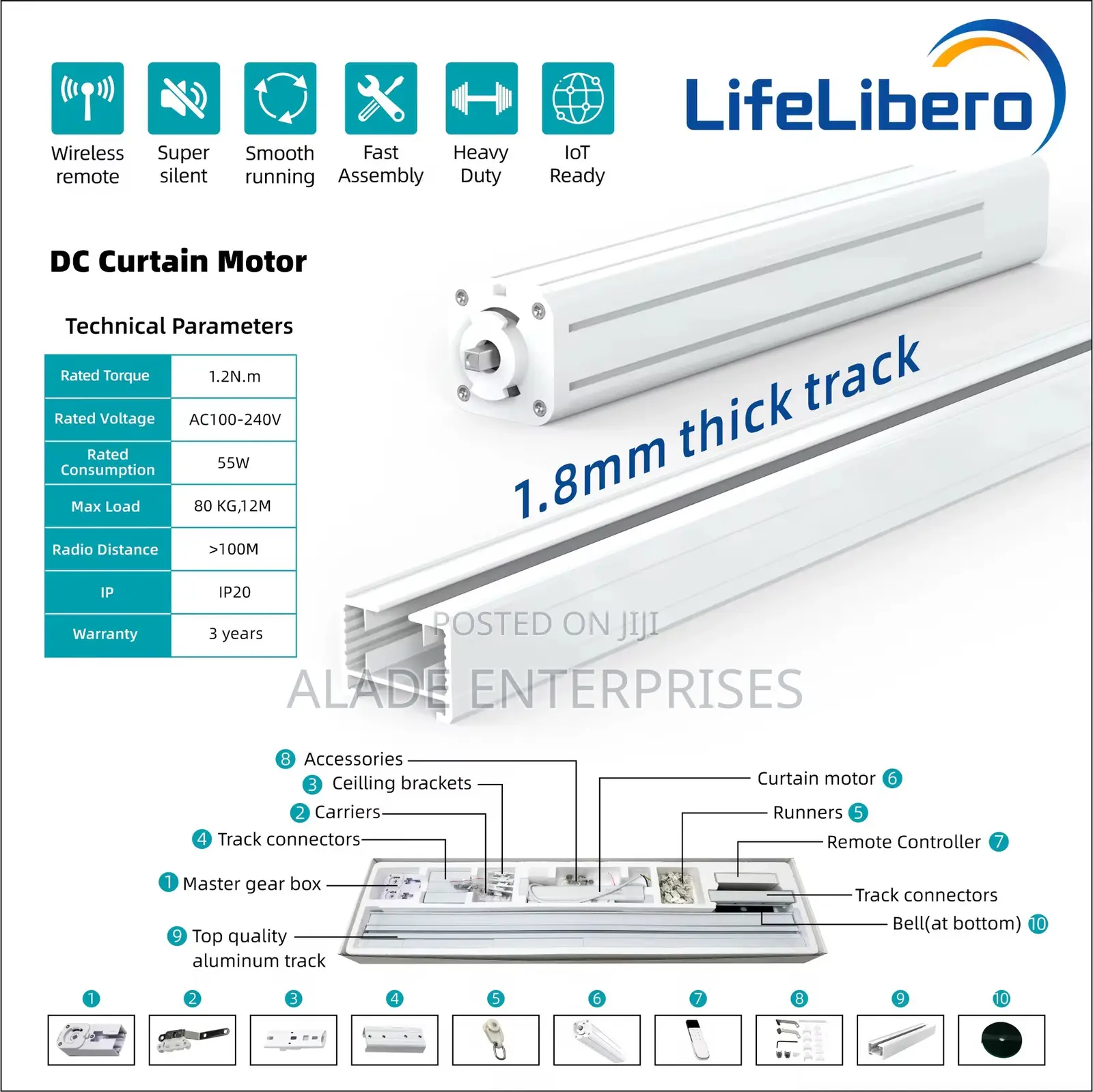 Garden Smart Curtains System Track 2.2m