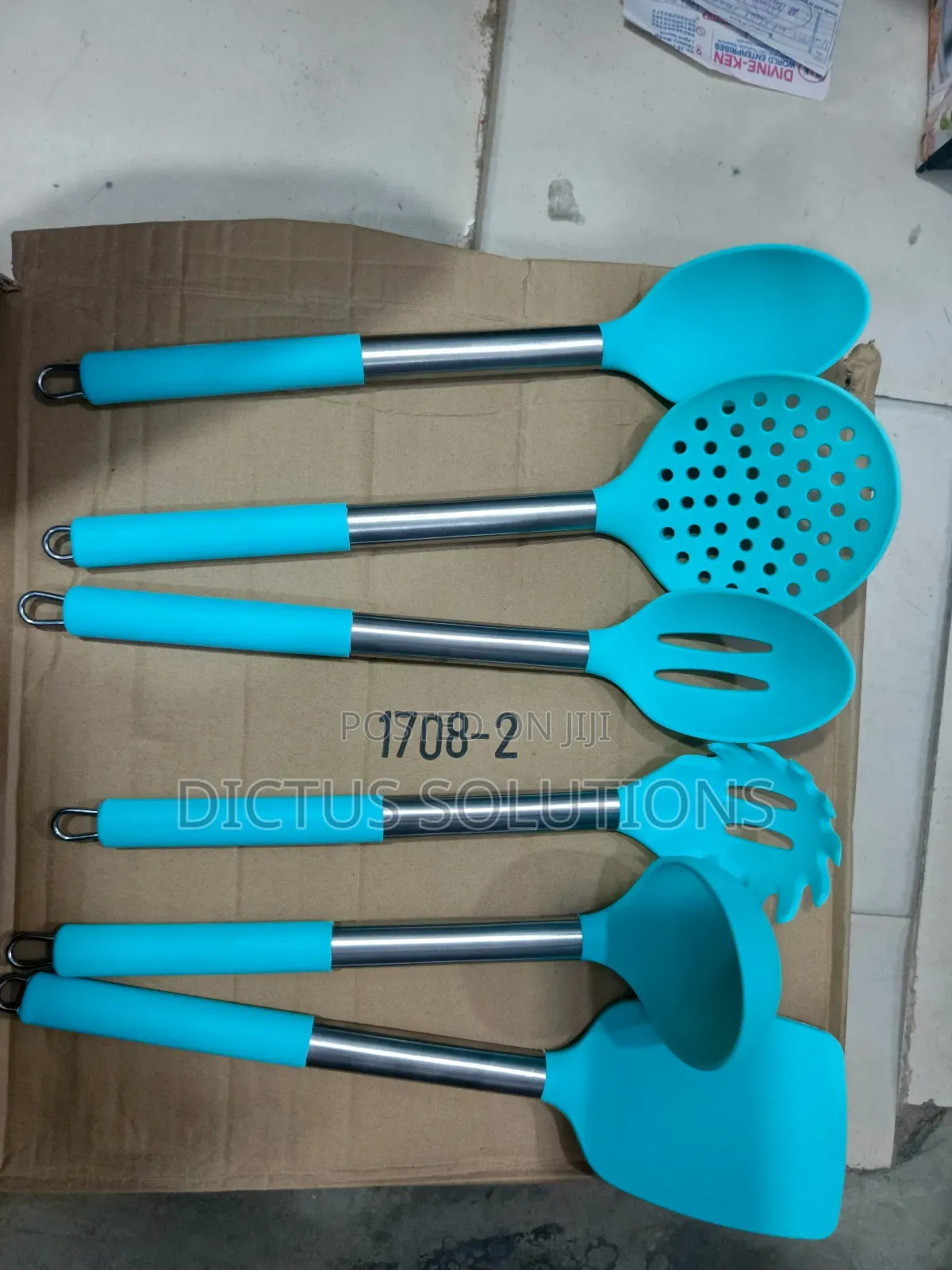 High Quality Steel and Silicone Cooking Spoon Set
