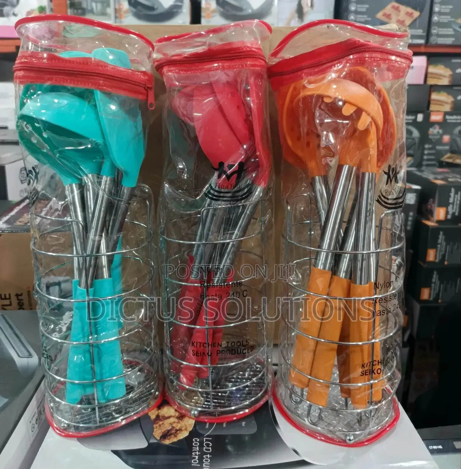 High Quality Steel and Silicone Cooking Spoon Set