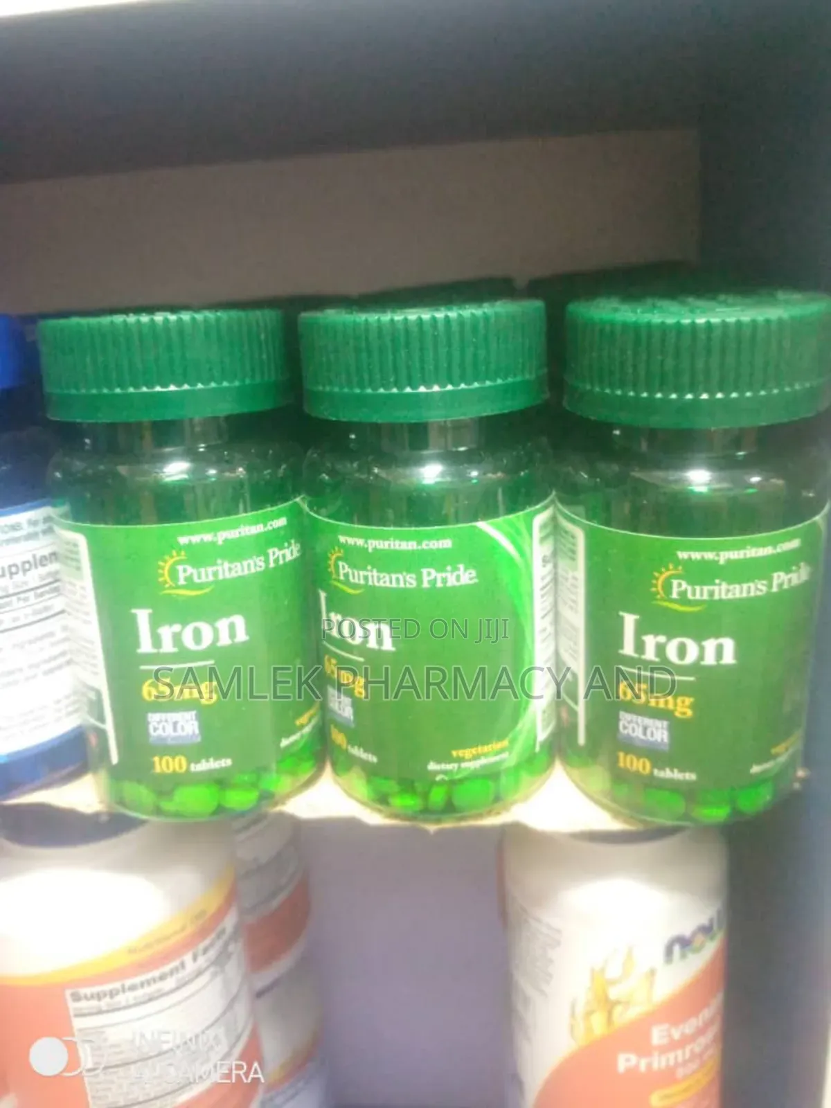 Puritan's Pride Iron Ferrous Sulfate 65 Mg 100 Tablets