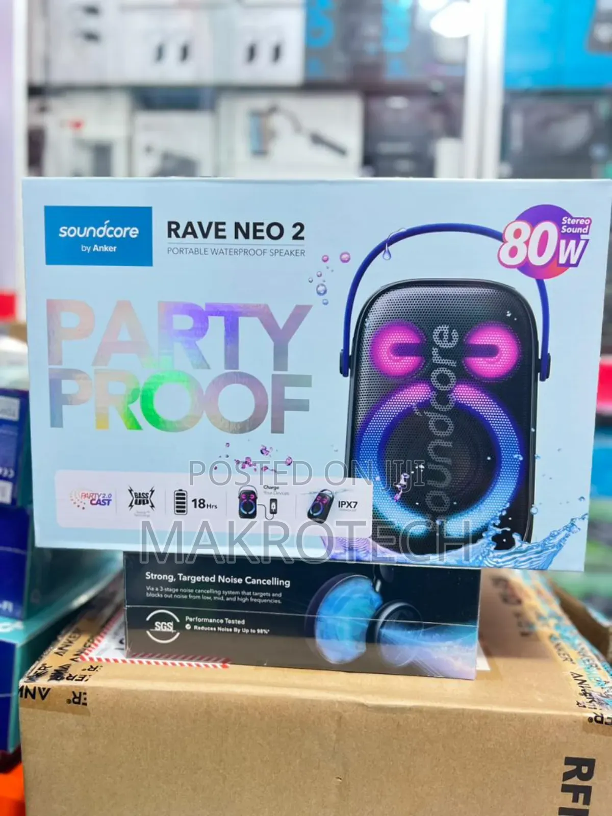 Soundcore Anker Rave Neo 2 Portable Speaker With 80w Stereo