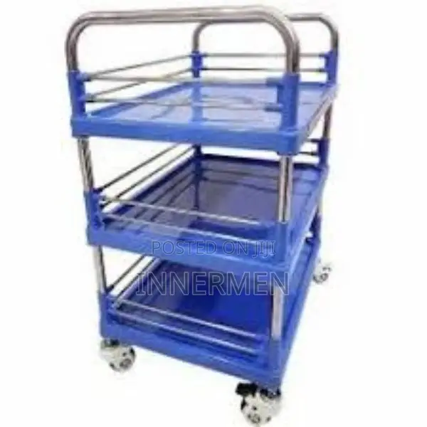 Stainless Steel Hospital Equipment Trolley 3-Tier