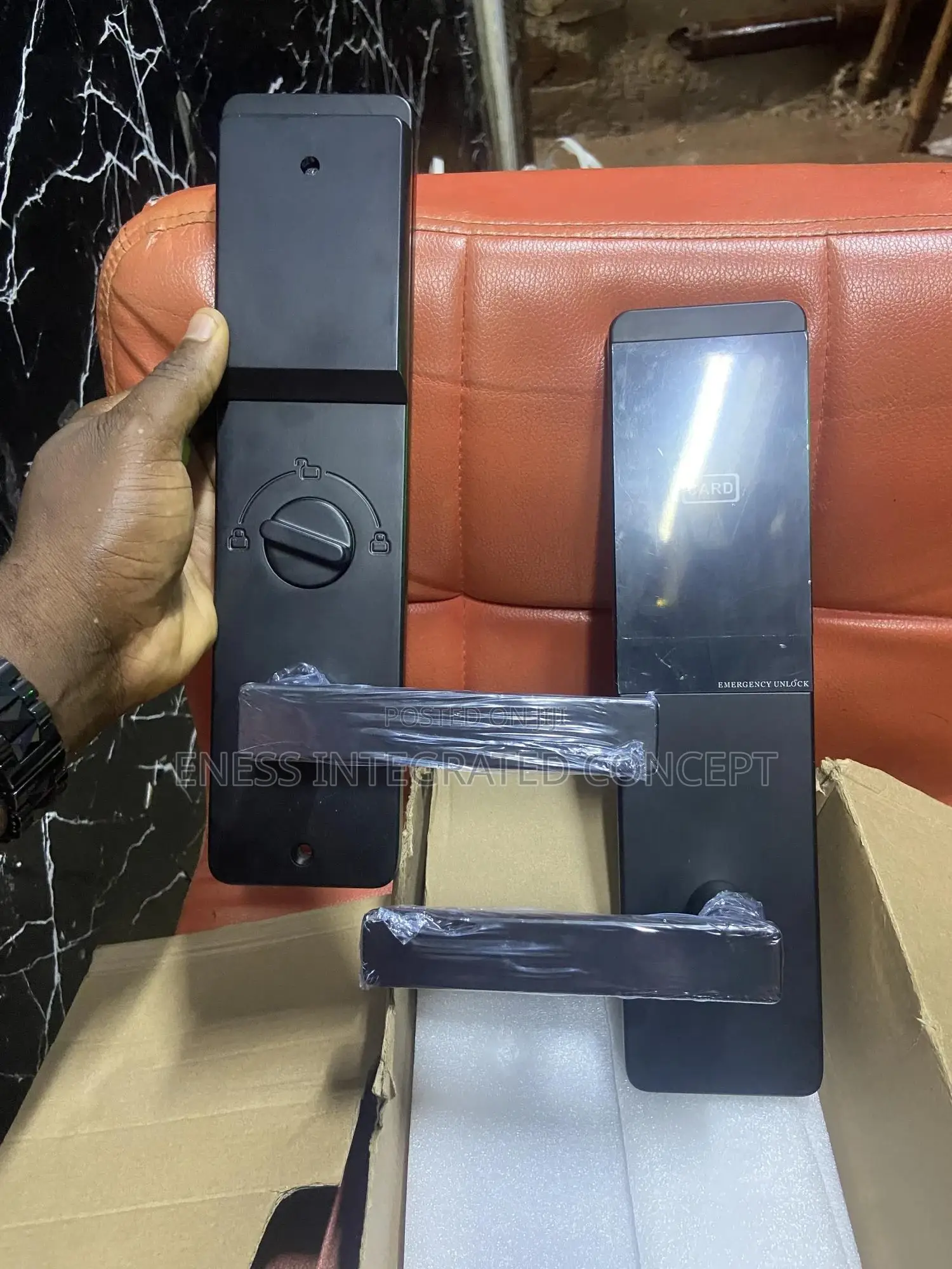 Black Coated Slim Hotel Lock
