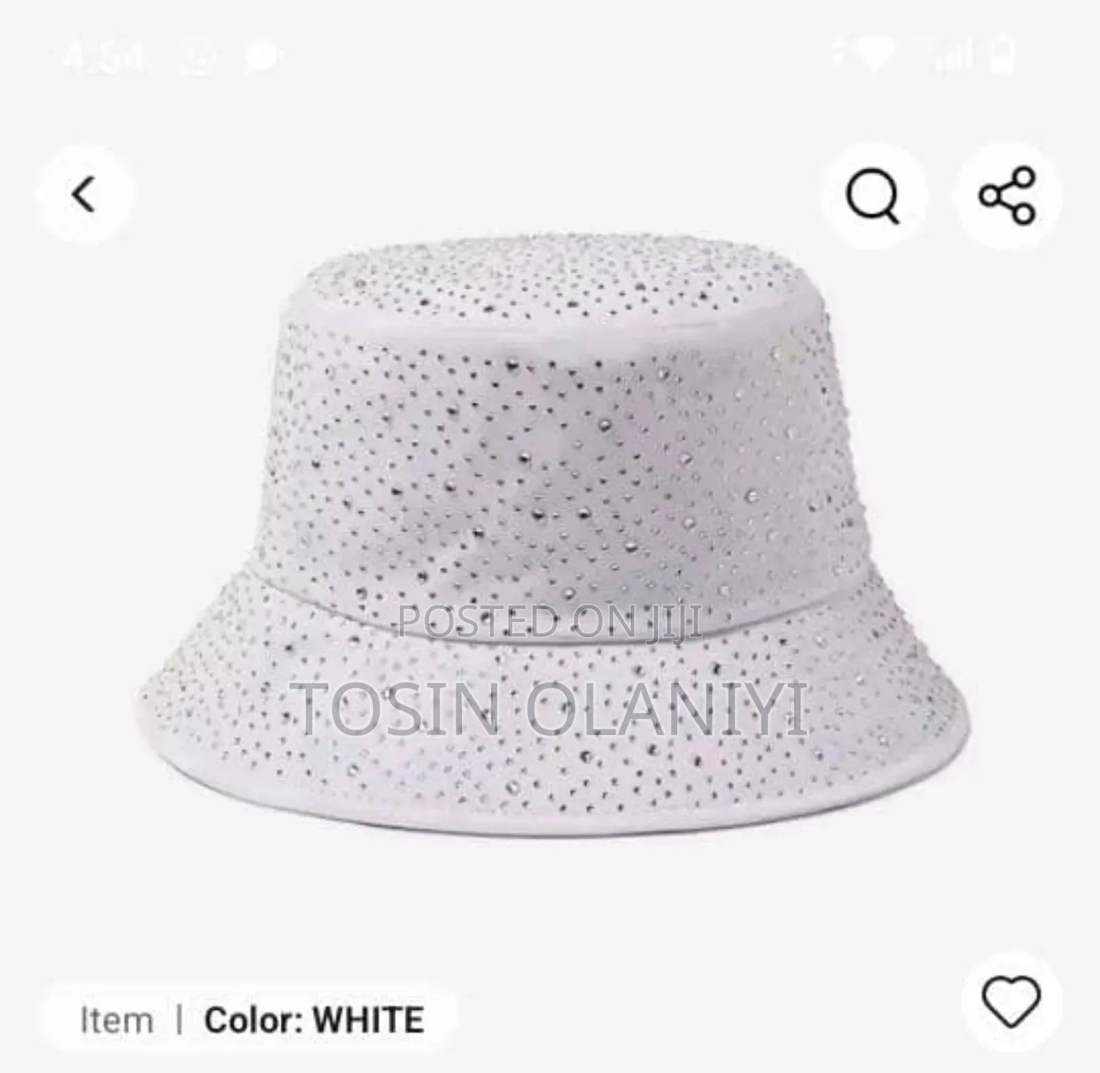 Ladies Stoned Bucket Hat