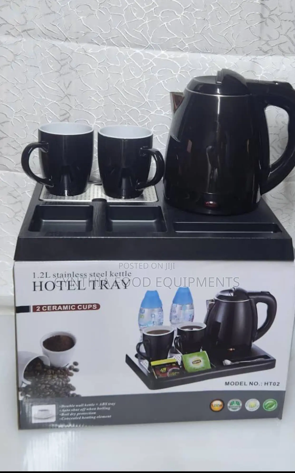 Hotel Tray , Kettle And Mugs