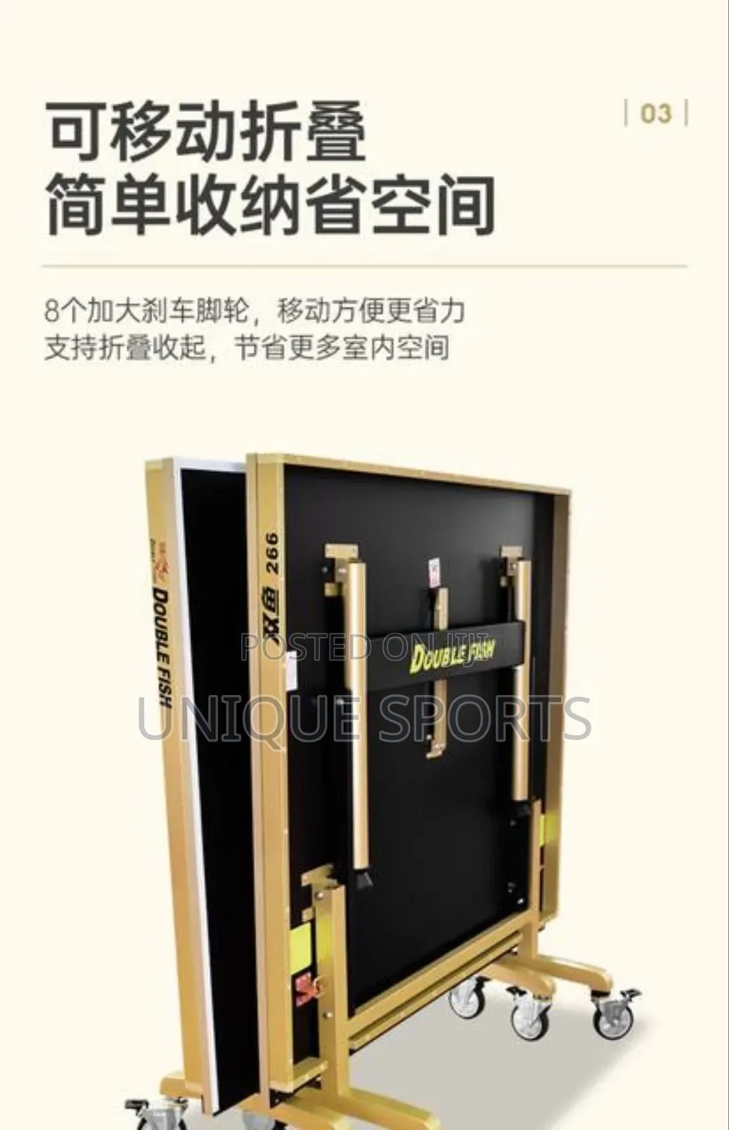 High Quality Double Fish 266 Table Tennis Table