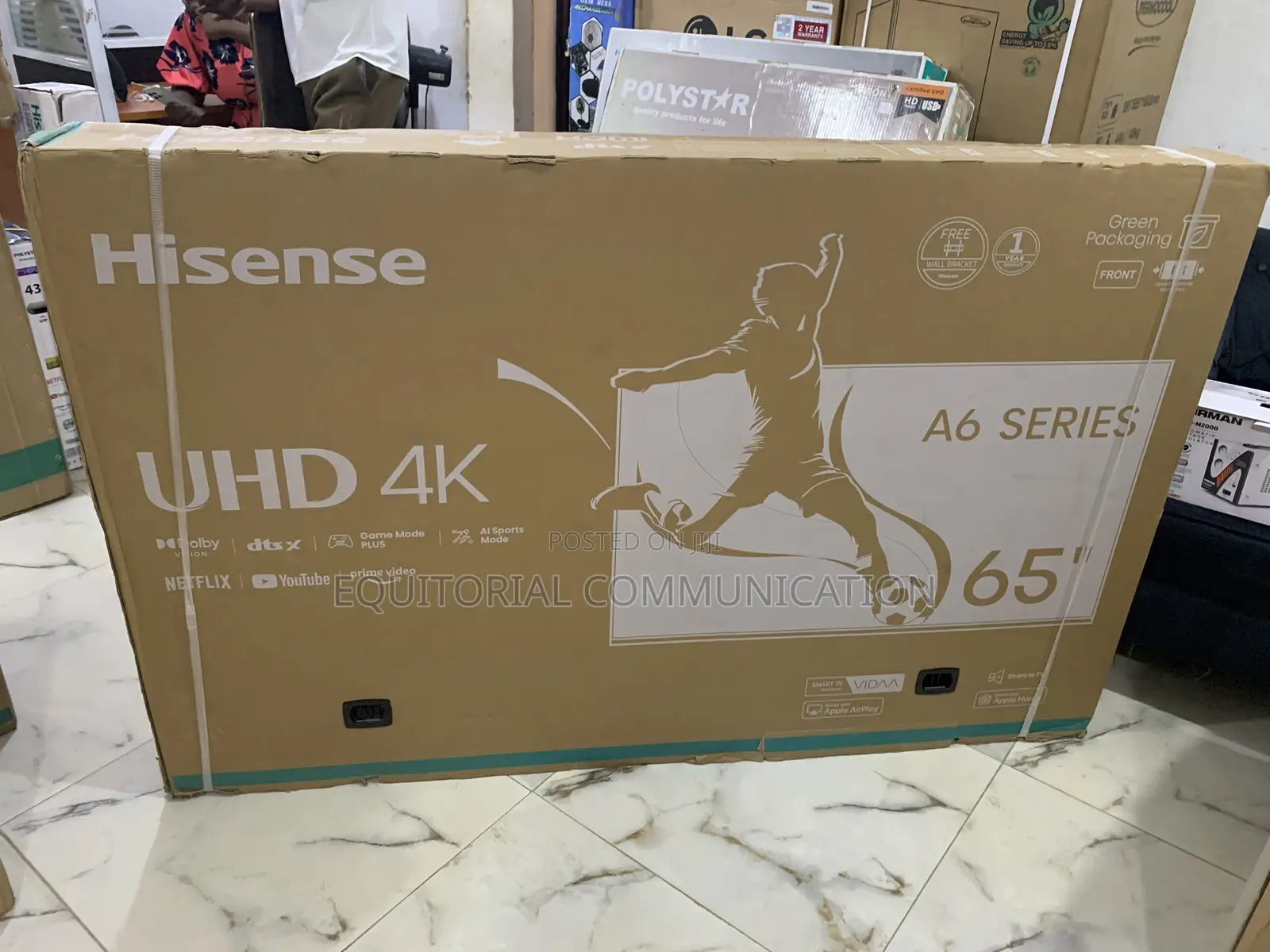 Hisense 65” Smart Tv – Youtube, Netflix, Prime Ready