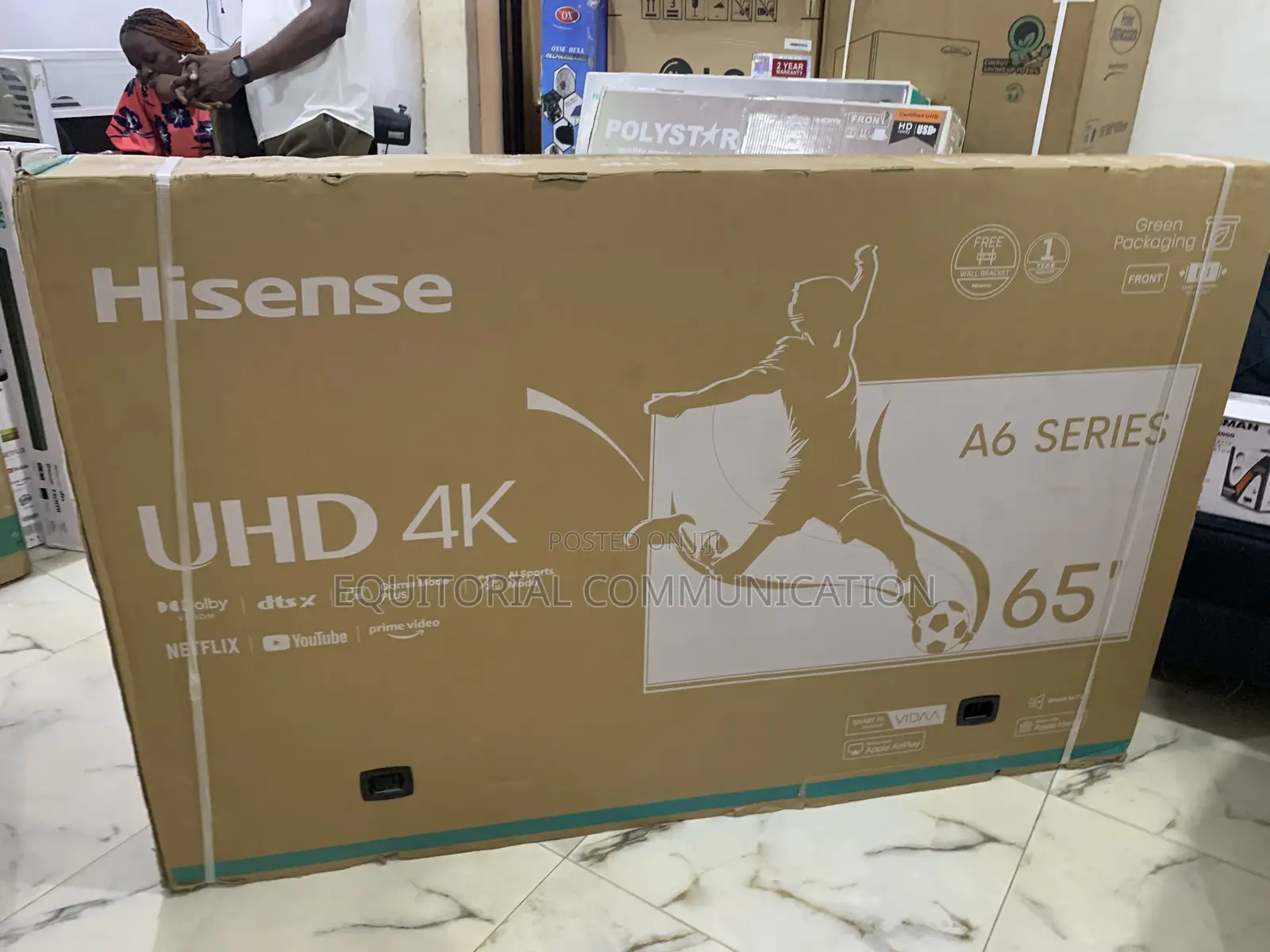 Hisense 65” Smart Uhd Tv – Netflix, Youtube, Airplay
