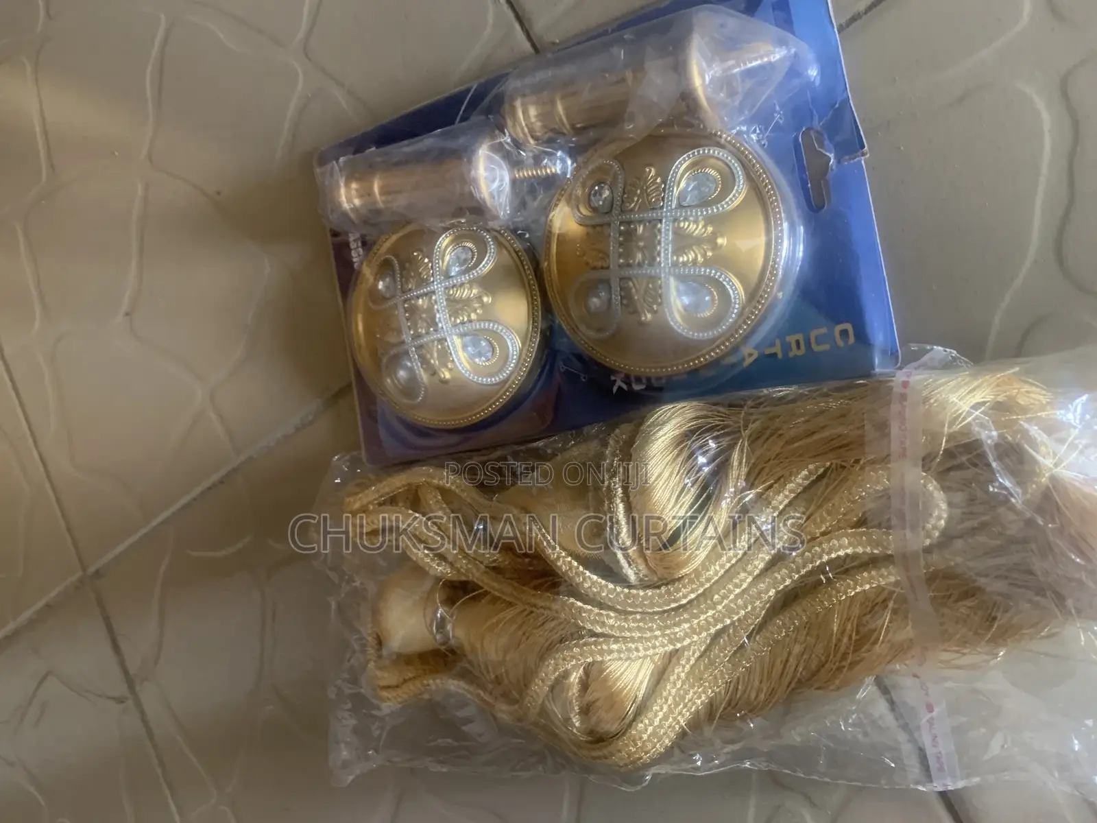 Curtain Tie Back Hook and Rope