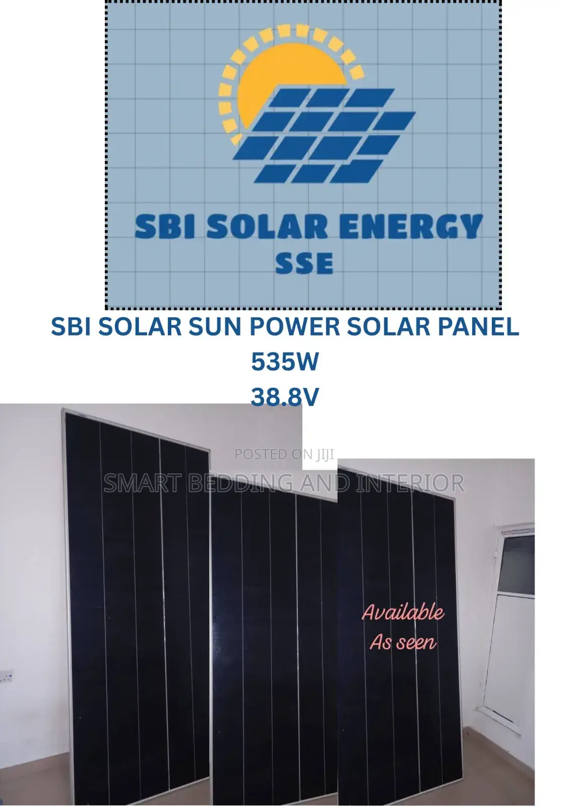 Sbi Solar Sun Power Solar Panel
535w
38.8v