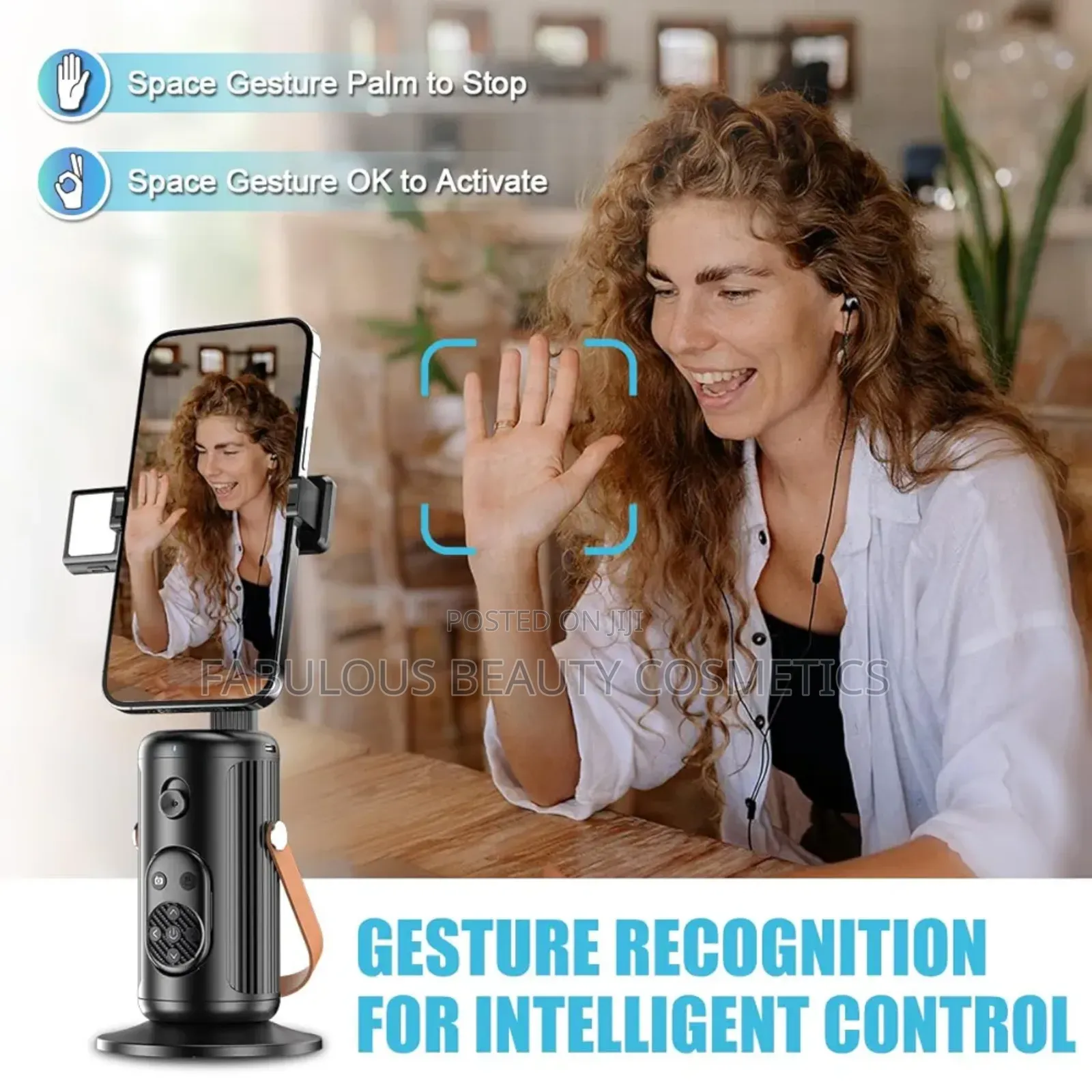 360° Face Tracking Tripod, No App Needed, Bluetooth Remote