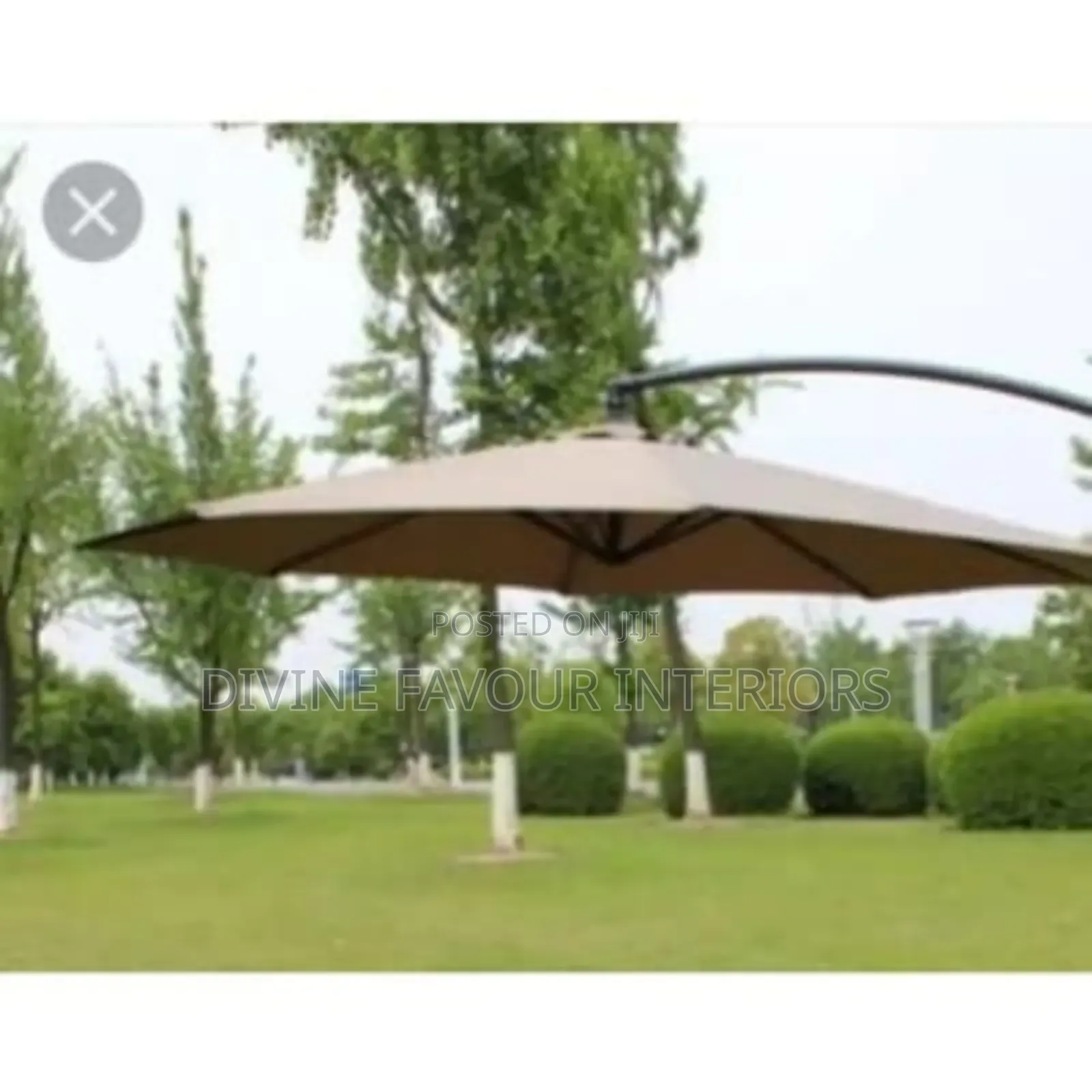 Outdoors Canopy Umbrella Parasol- Brown