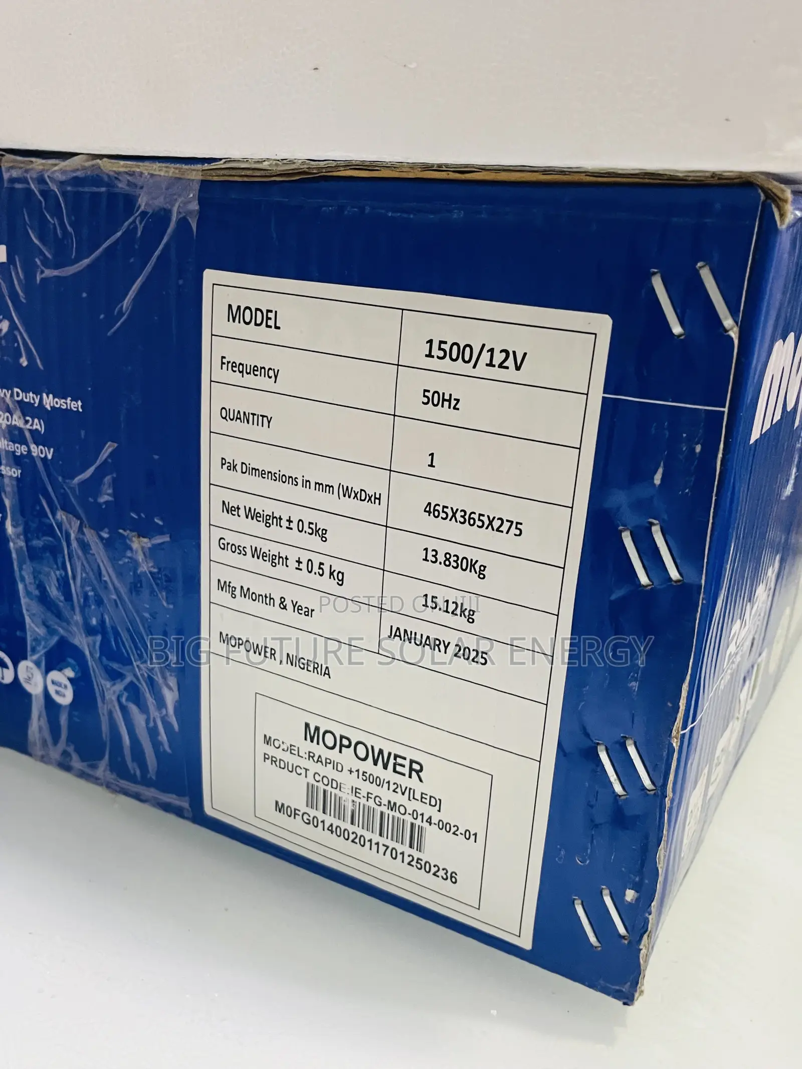1.5kva Mopower Solar Inverter 12v