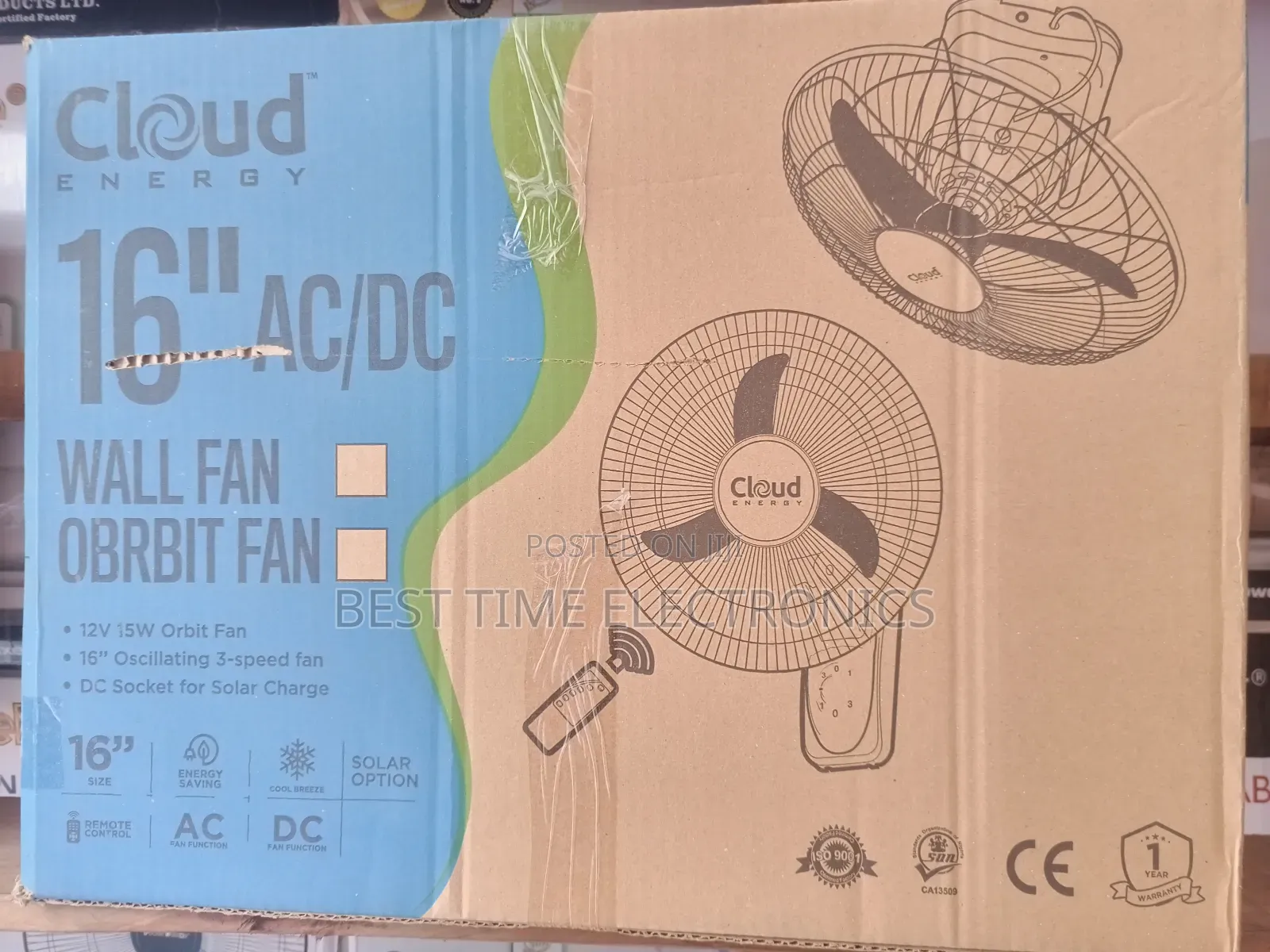 16" Cloud Energy Inverter Wall/Orbit Fan