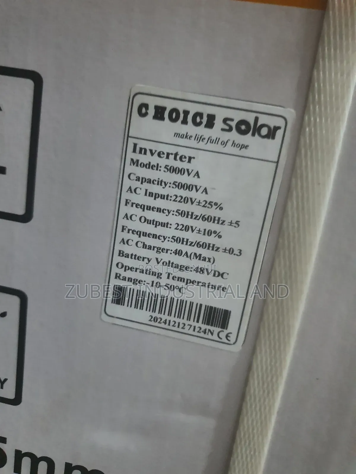 Choice Solar Inverter 2.5kva,3.5kva to 10kva All Available