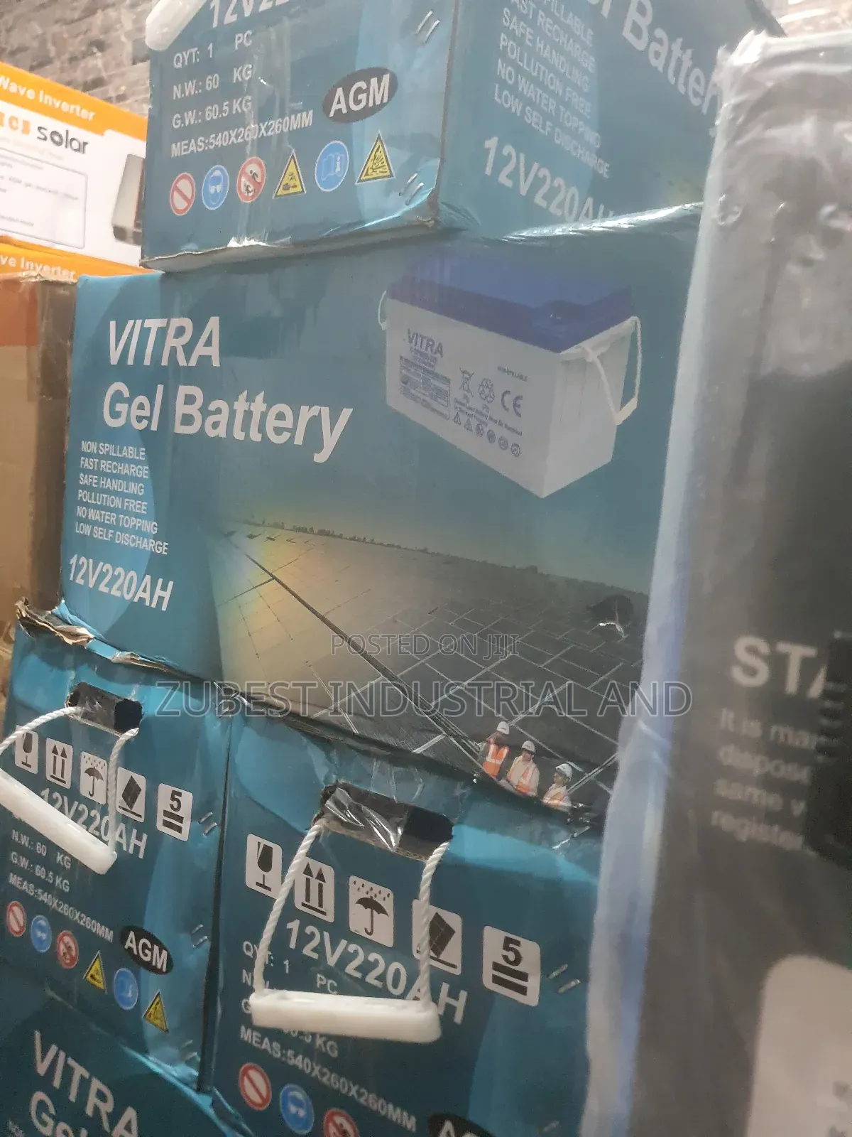 Vitra 220ah Dry Cell Solar Battery With Warranty