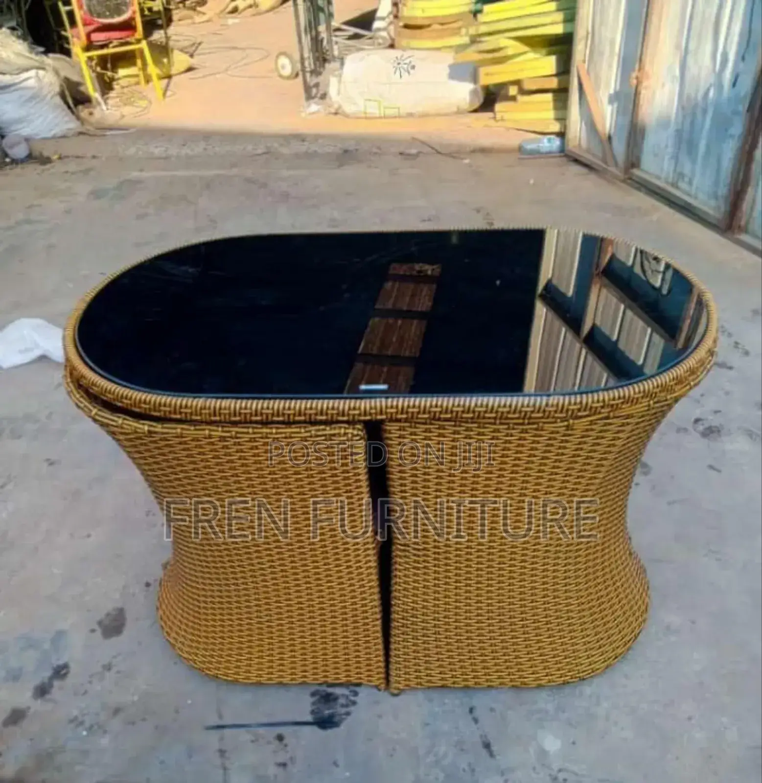 Rattan Chairs Full Set With Canter Table Galax Top