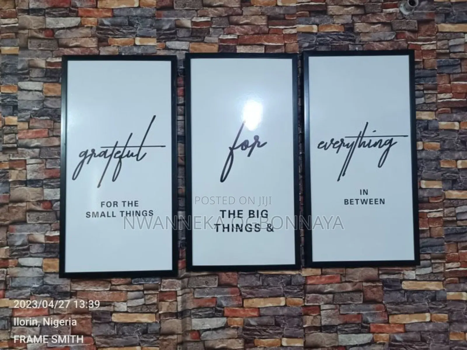 Thankful Joyful Blessed Bible Verse Scripture Wall Art