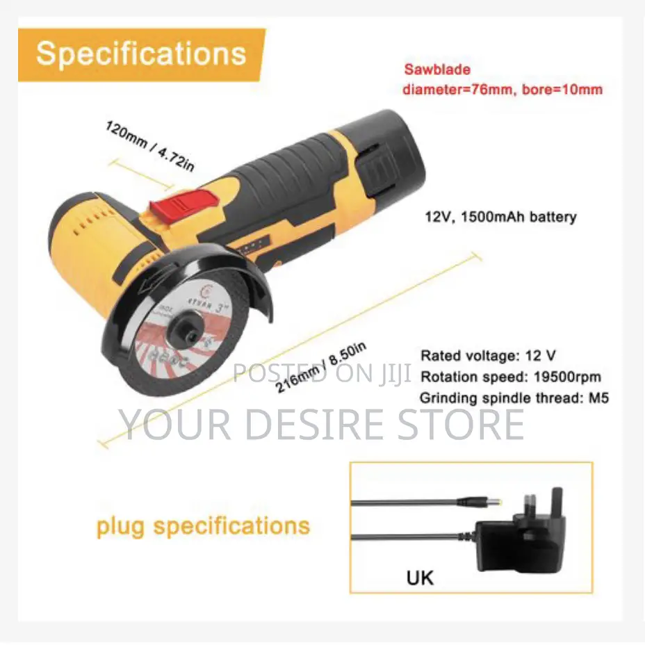 12v 19500rpm Electric Grinding Tool Handheld Cutter