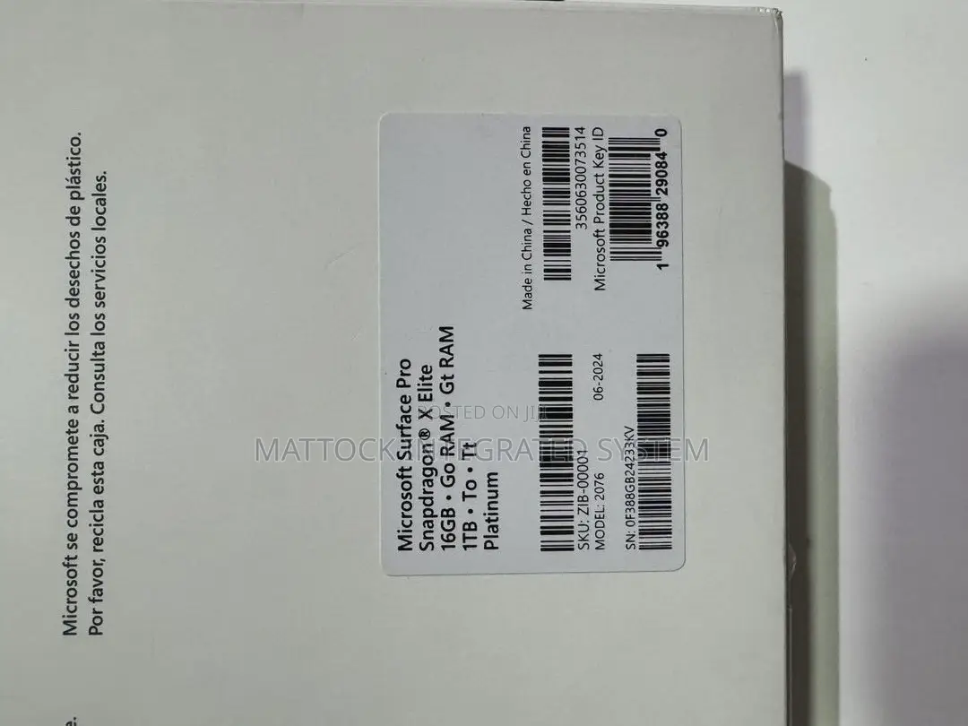 New Microsoft Surface Pro 11th Edition, a Copilot+ PC 16GB SSD 256GB