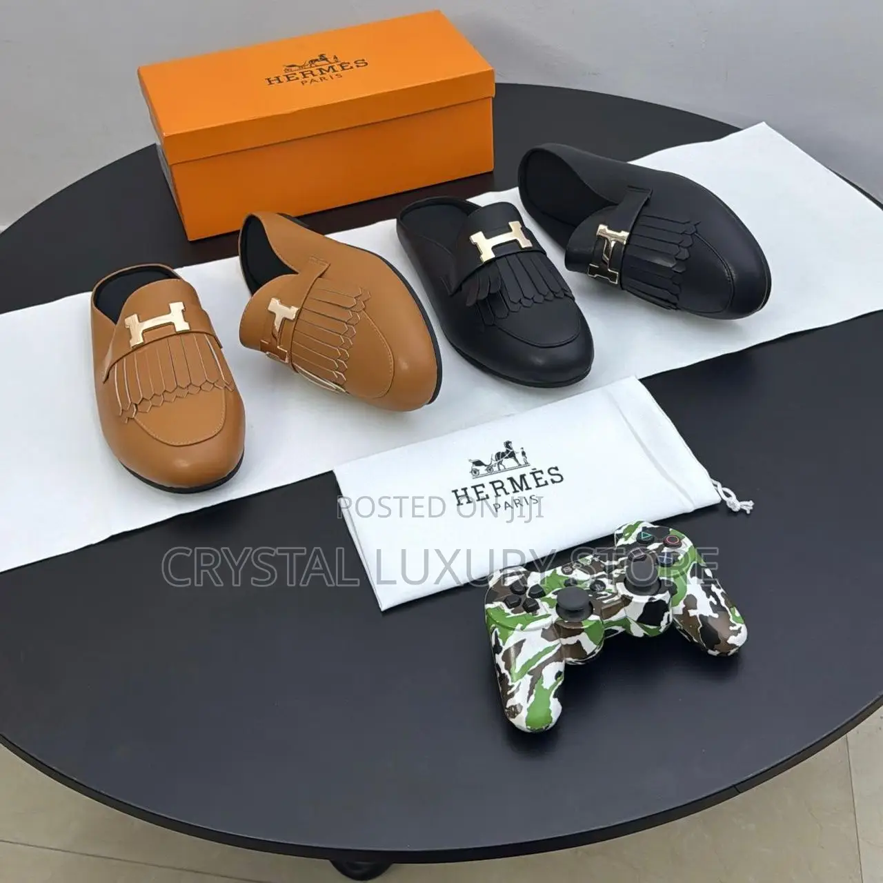 Hermes Quality Luxury Men Half Shoe