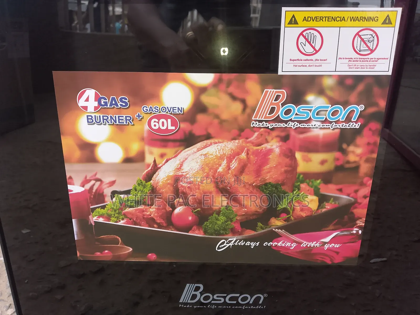 Boscon Automatic 4 Burner Gas Cooker With Gas Oven > 2 Yrs