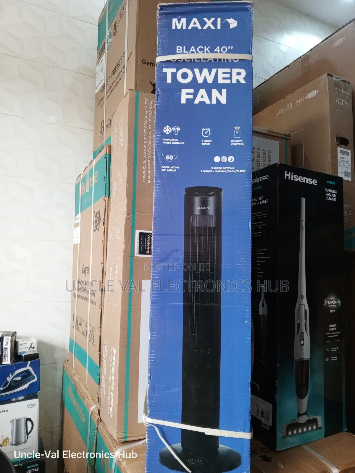 Maxi 40" Tower Fan (Black Color)