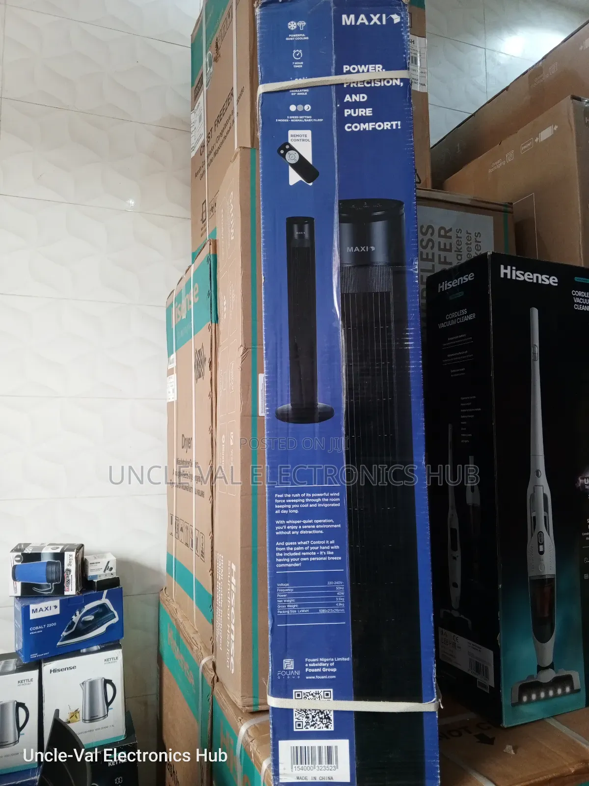 Maxi 40" Tower Fan (Black Color)