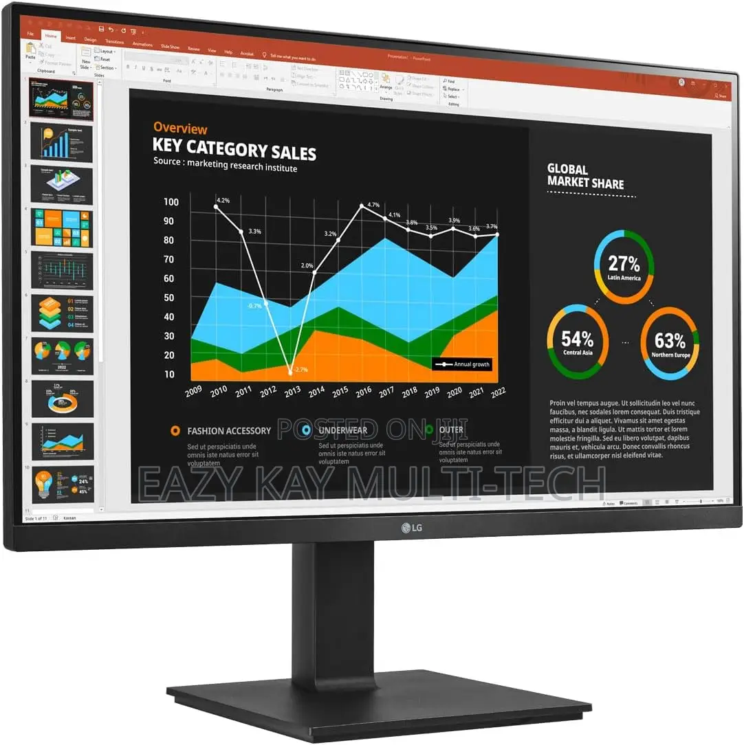 Lg 27 Full Hd Ips Monitor With Usb -C and Rj45 and Speaker