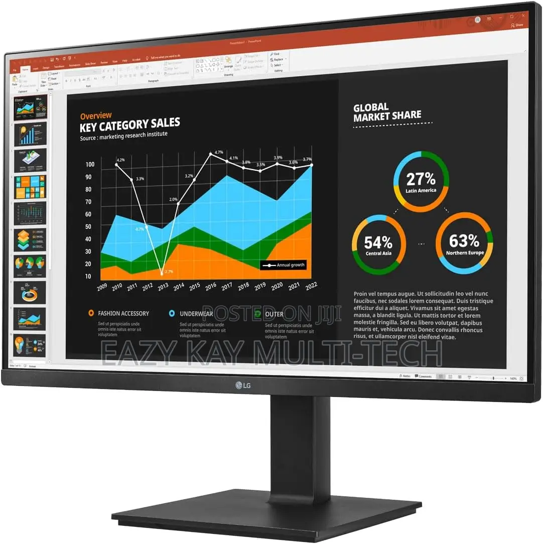 Lg 27 Full Hd Ips Monitor With Usb -C and Rj45 and Speaker