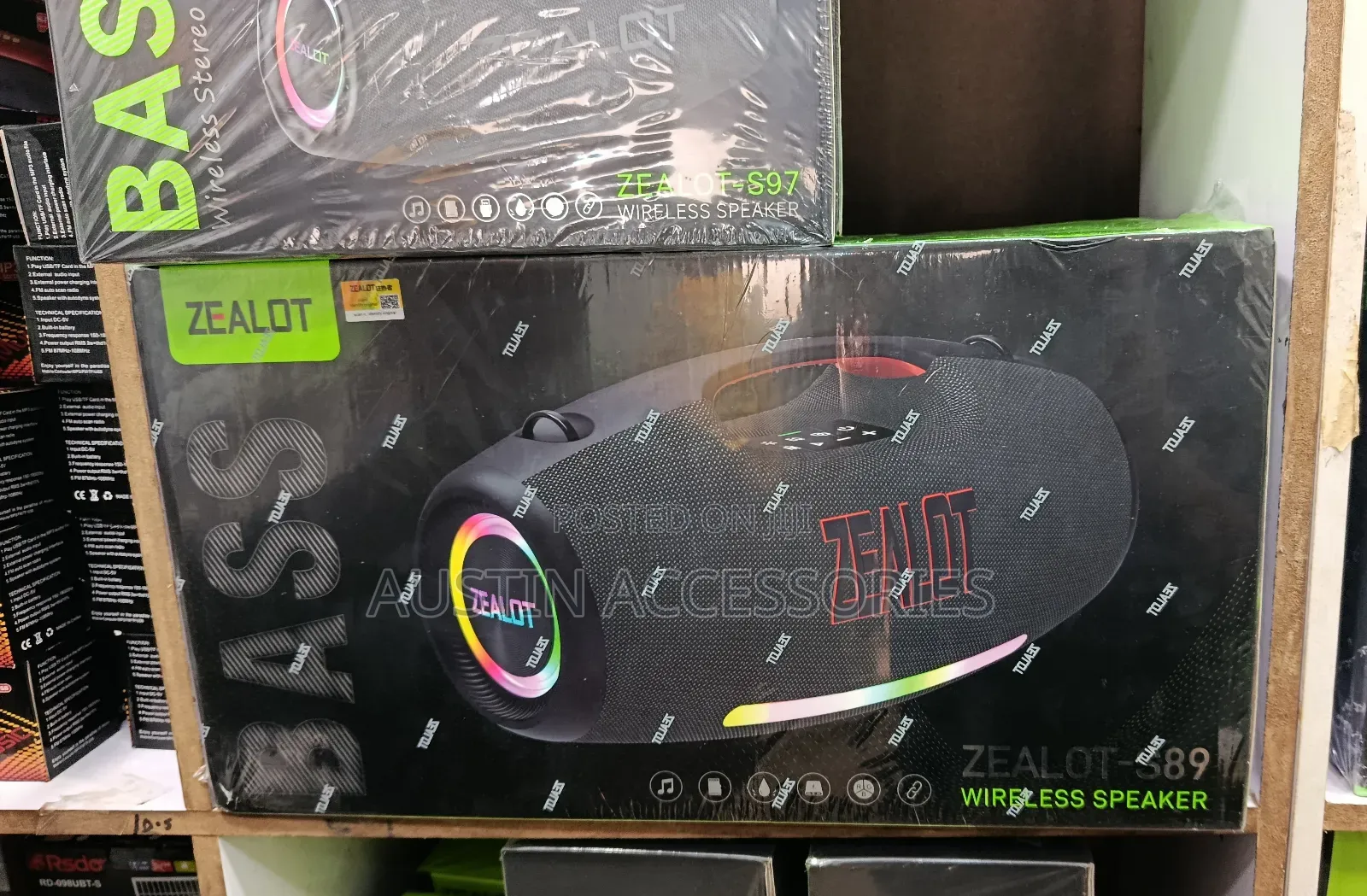 Zealot S89 Loudest Portable Bluetooth Speaker Subwoofer 250w