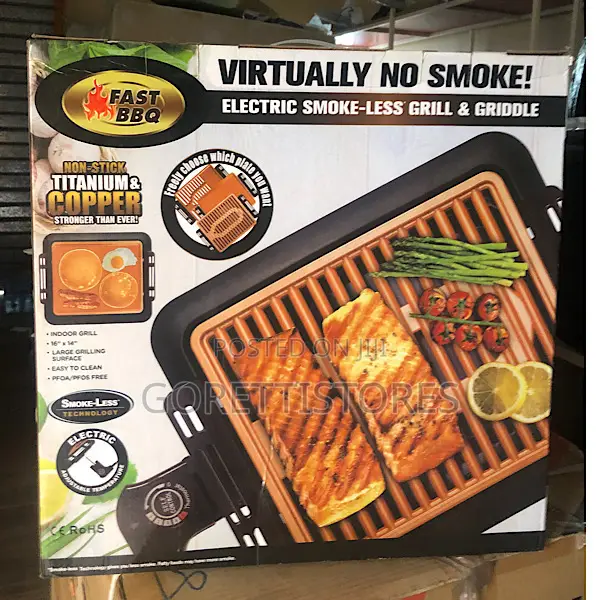 Fast BBQ Electric Smokeless Grill Griddle