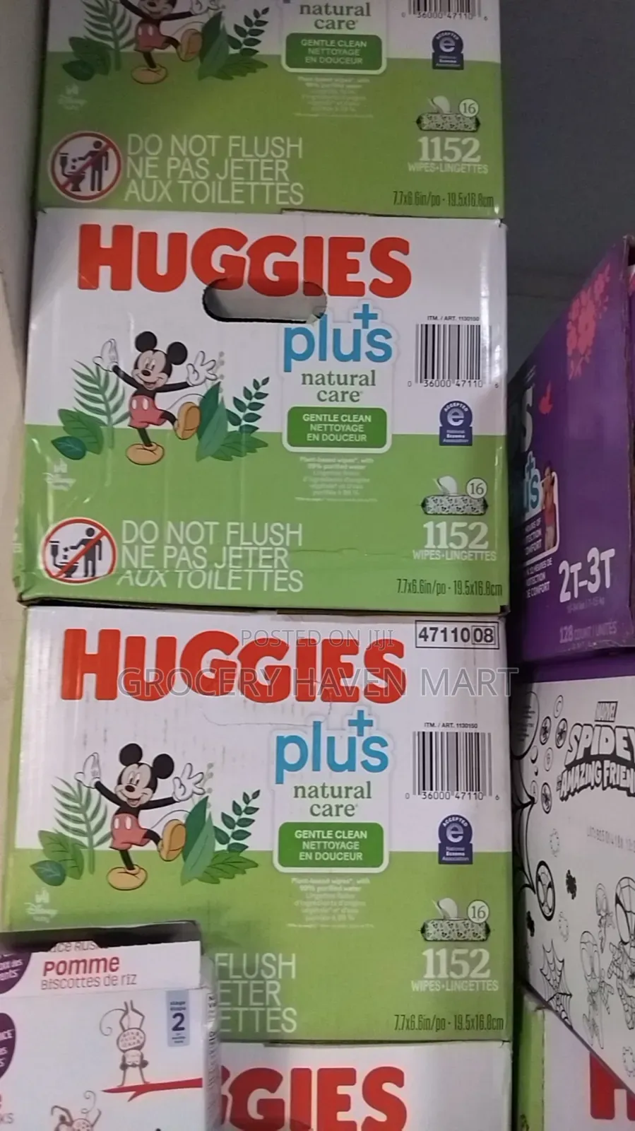 Huggies Plus Natural Care Baby Wipes Unscented 1152 Wipes