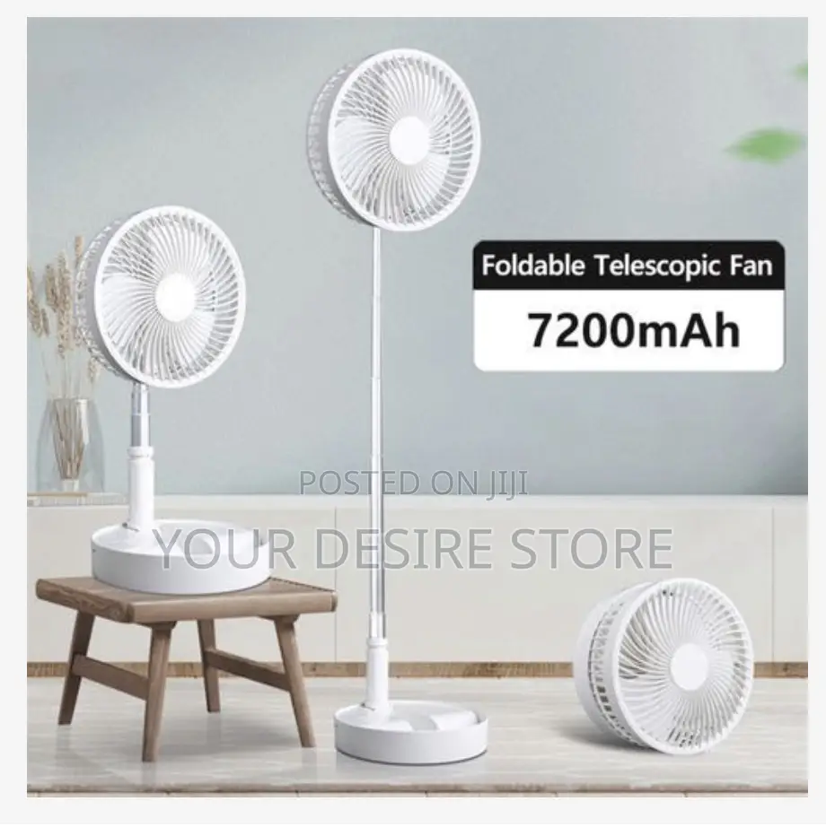 7200mah Household Table Portable Foldable Rechargeable Fan