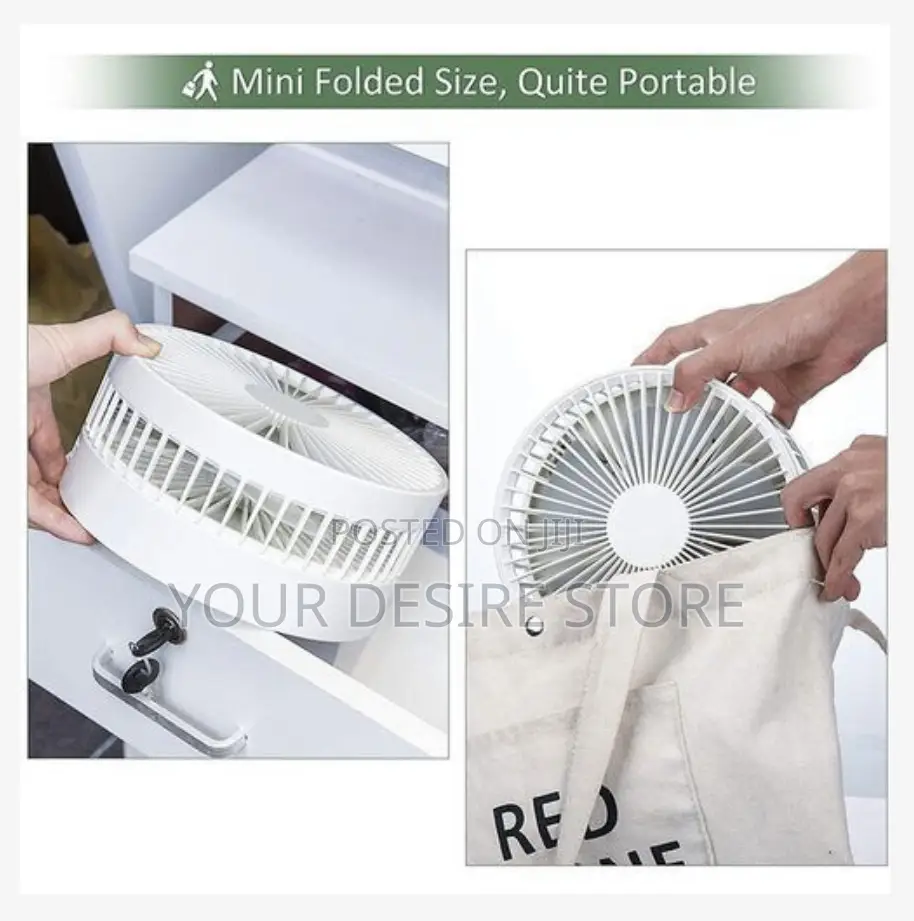 7200mah Household Table Portable Foldable Rechargeable Fan