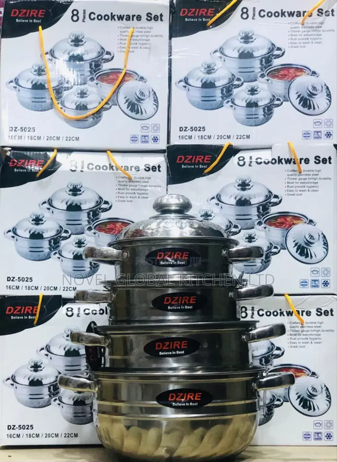 8 Pieces of Stainless Cookware Set