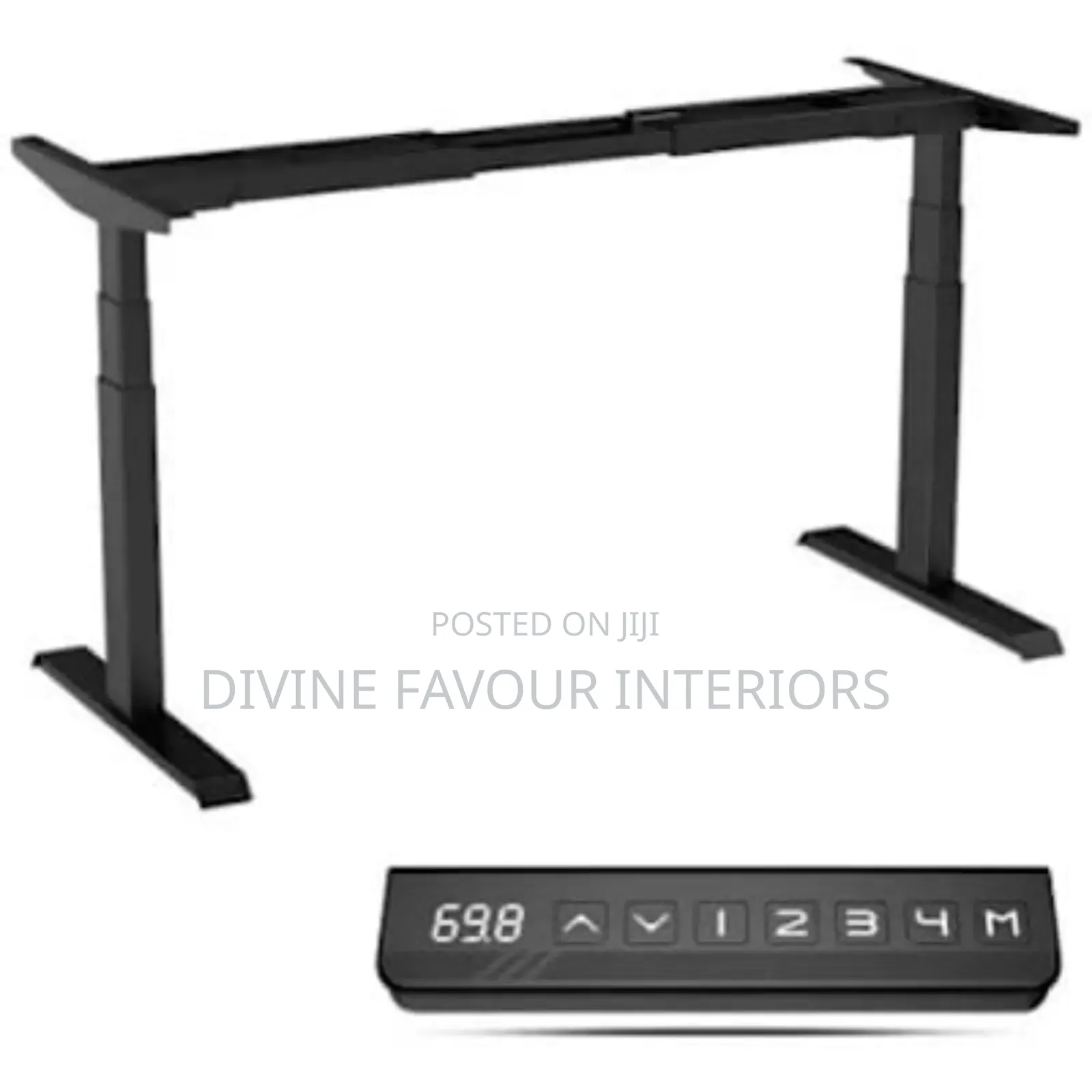 Motorized Adjustable Desk 1.2m - Black