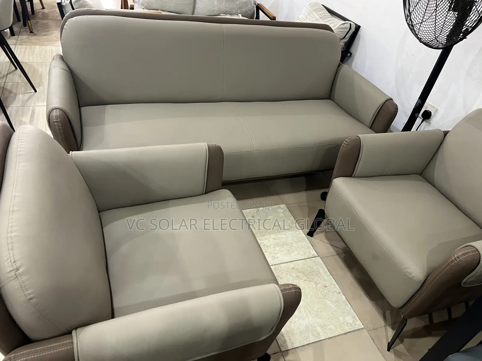 4-Seater Leather Sofa Chair