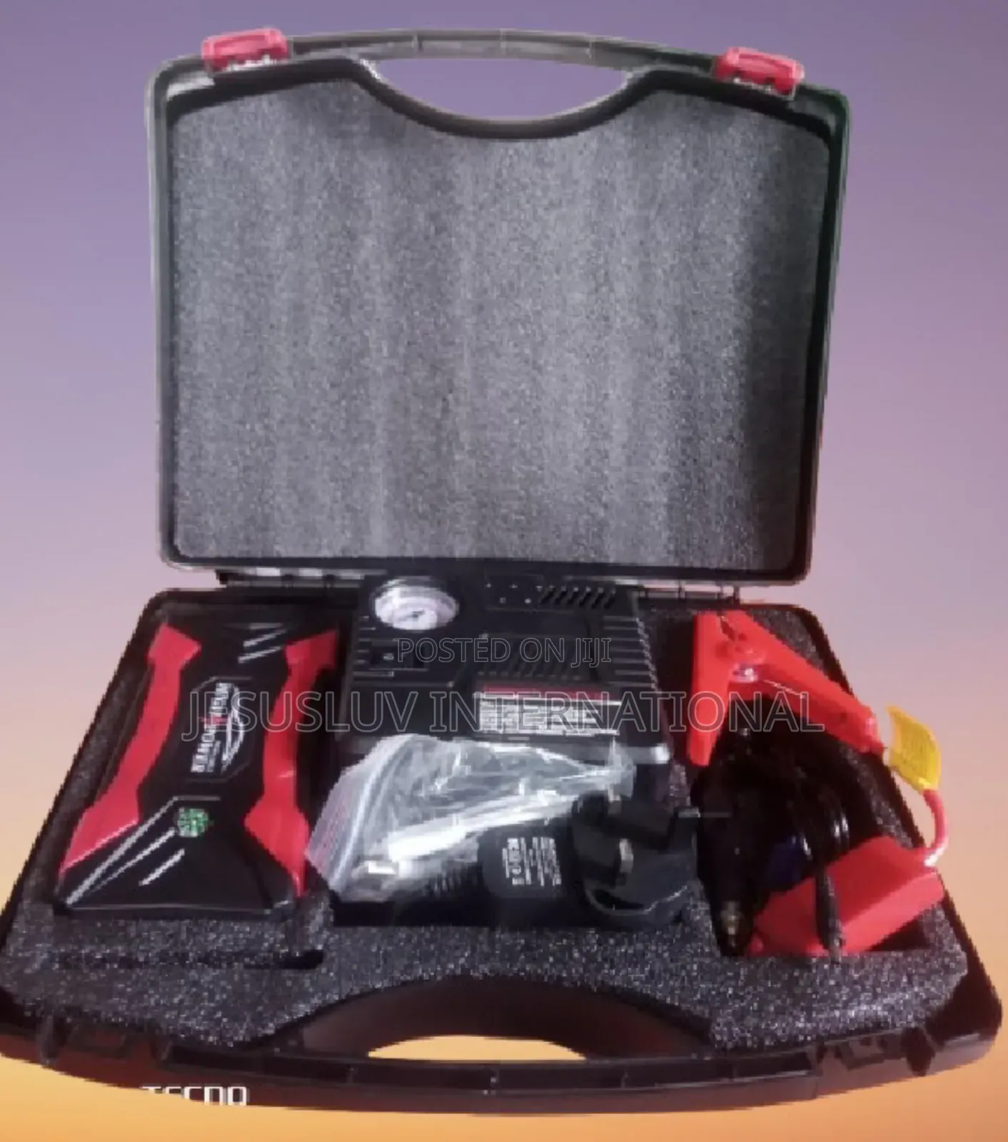 Jump Starter Battery Booster With Air Compressor 4 Usb